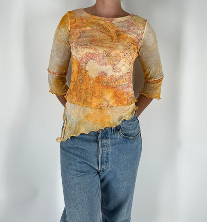 Asymmetrical Glitter Long Sleeve