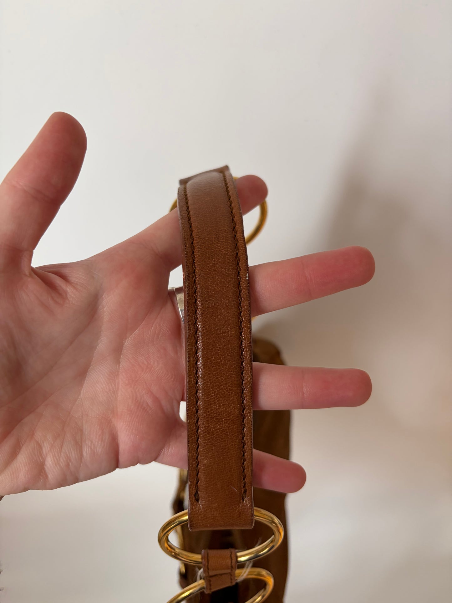 YSL Suede Saharienne Shoulder Bag