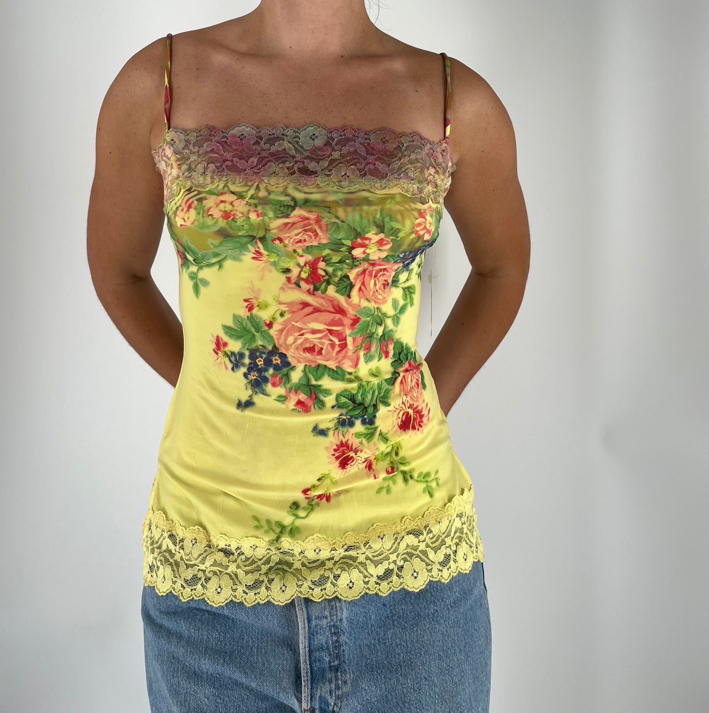 Deadstock Forever21 Floral Lace Tank