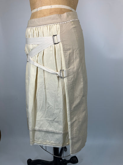 Cotton Skirt With Unique Criss Cross Detail