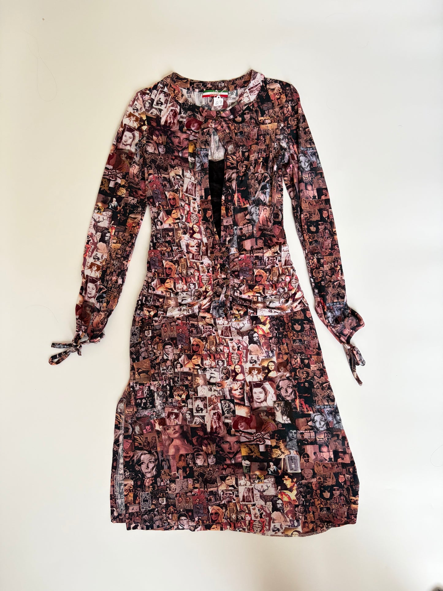 Made in Italy Midi Dress with Photograph Print