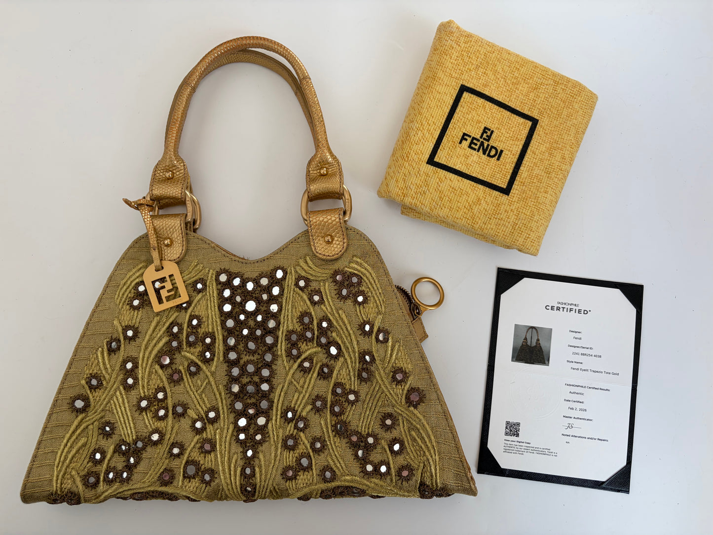 Fendi Eyelit Trapezio Bag