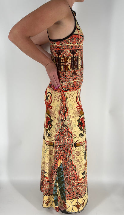 Abstract Print Maxi Dress