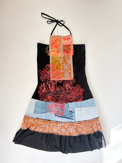 Italian Handmade One-of-a-Kind Halter Mini Dress