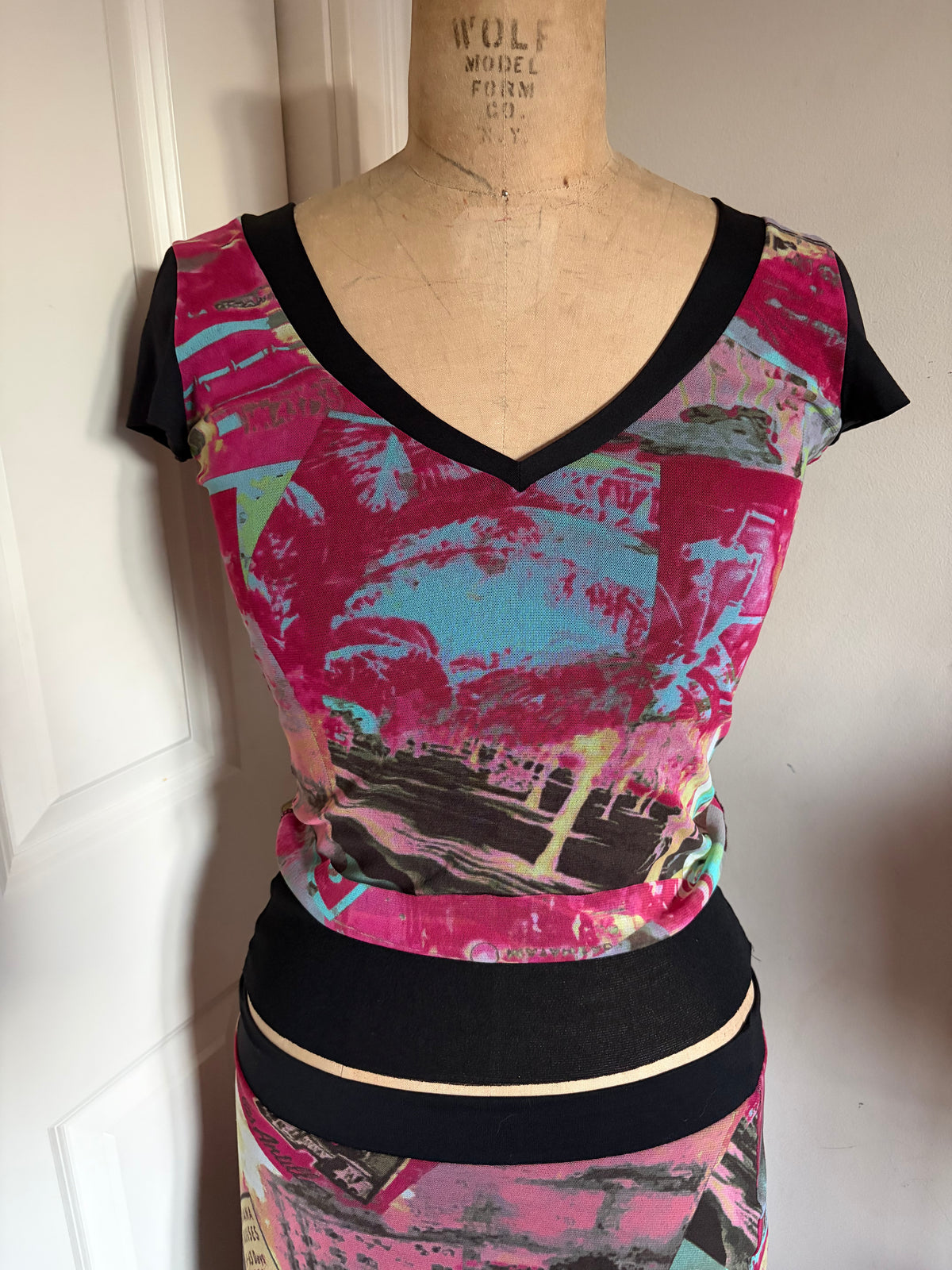 Made in France Mesh Graphic Print Matching Set