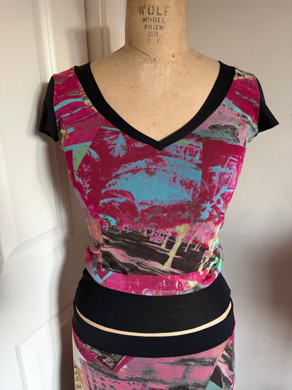 Made in France Mesh Graphic Print Matching Set