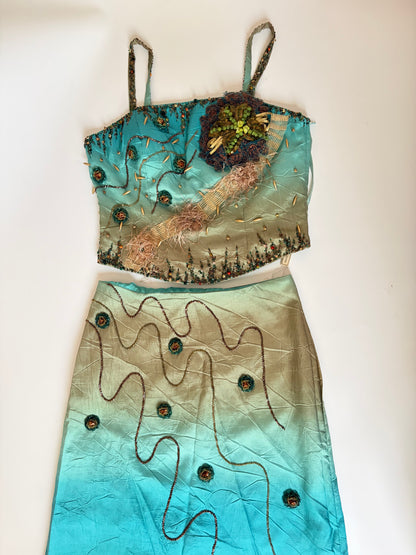Under the Sea Euro Three-Piece Skirt Set (Deadstock)