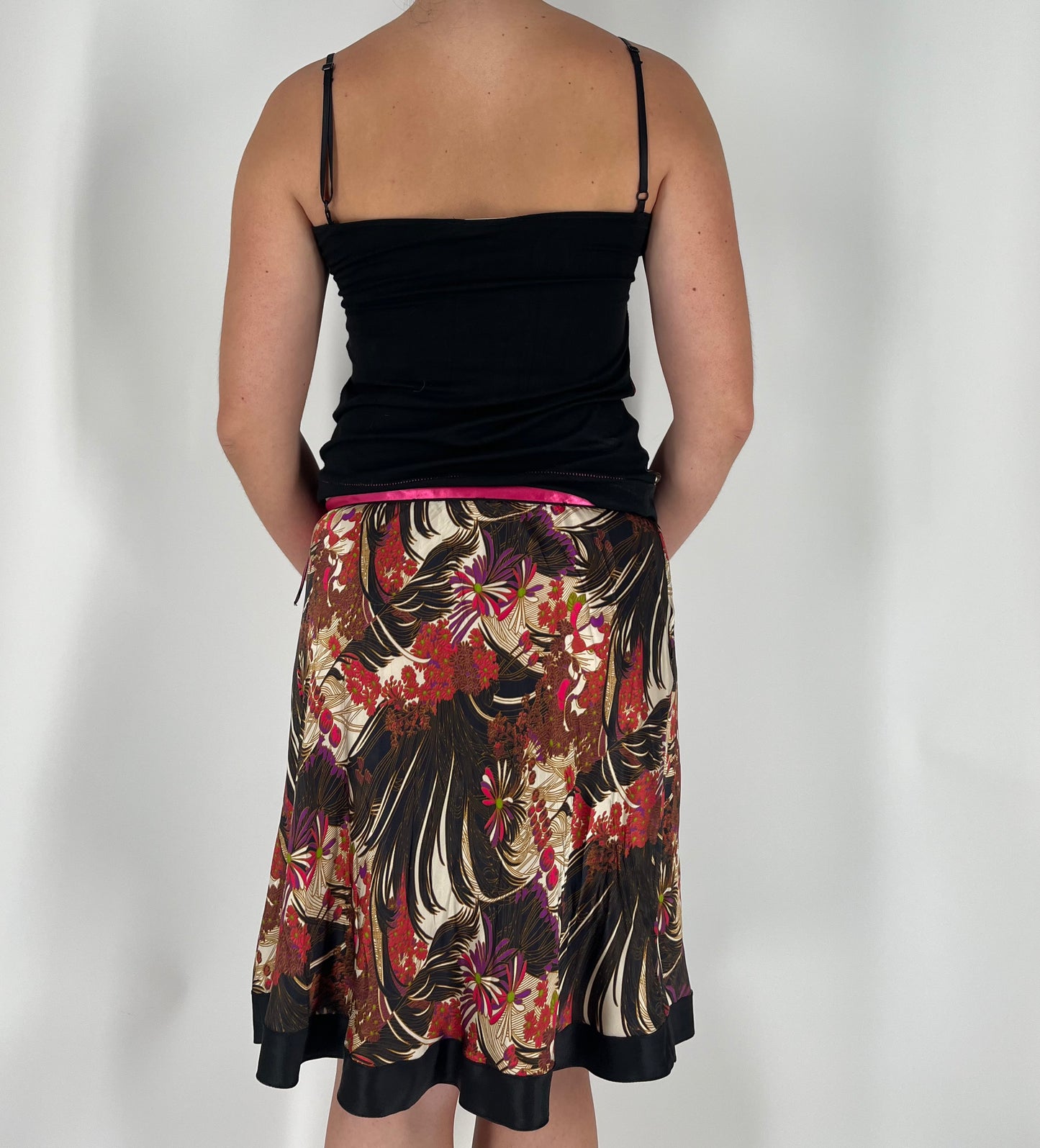 100% Silk 3-Piece Floral Skirt Set