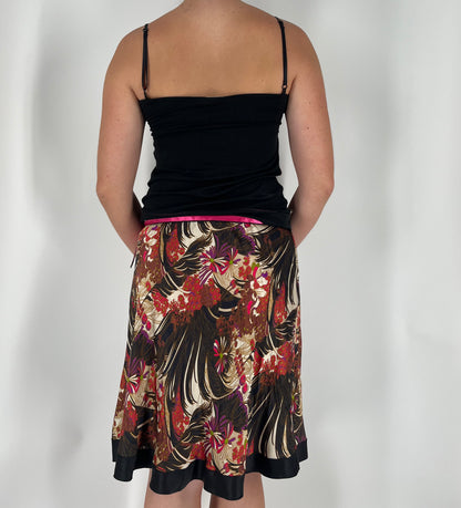 100% Silk 3-Piece Floral Skirt Set