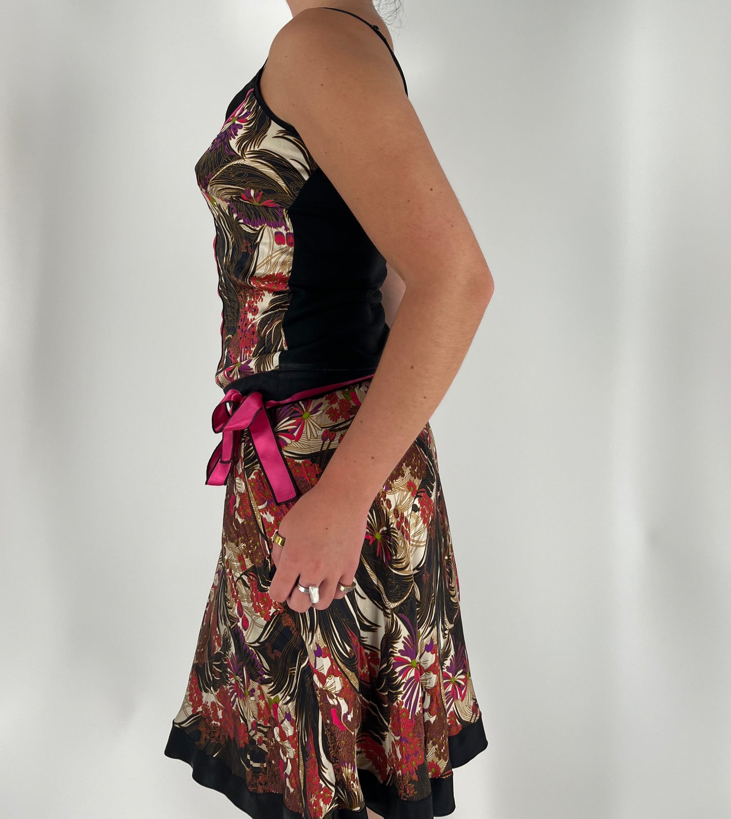 100% Silk 3-Piece Floral Skirt Set
