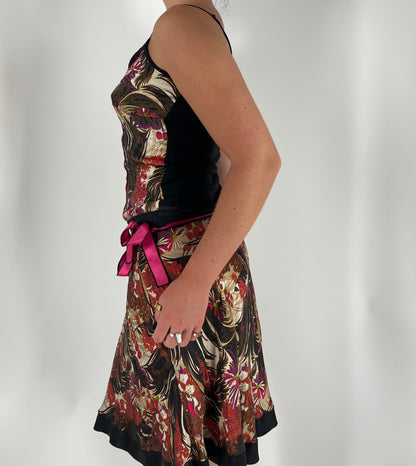 100% Silk 3-Piece Floral Skirt Set